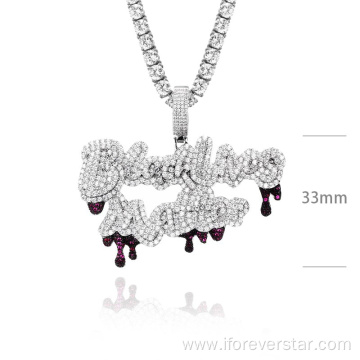 Wholesale Sterling Silver Pendant Necklace Hip Hop Jewelry